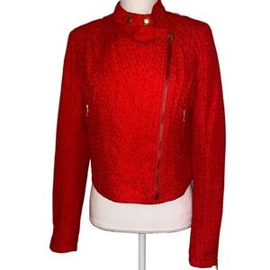 Vintage Green With Envy  Military Style Coat for Women in Red SIZE LARGE
